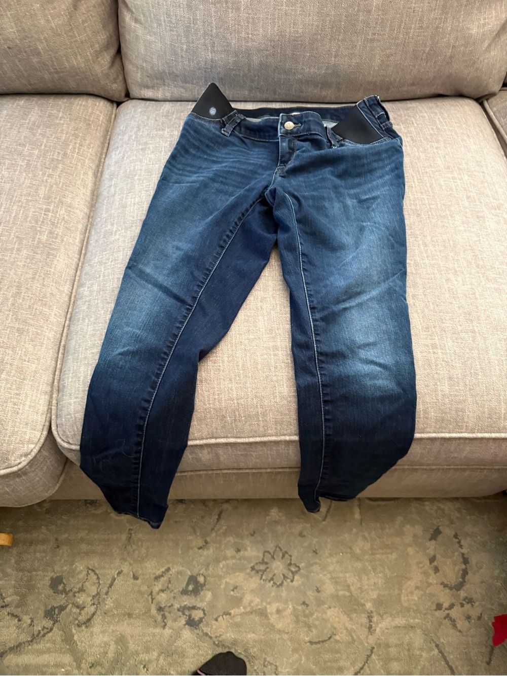 Isabel Maternity by Ingrid & Isabel Slim Straight Dark Blue Jeans